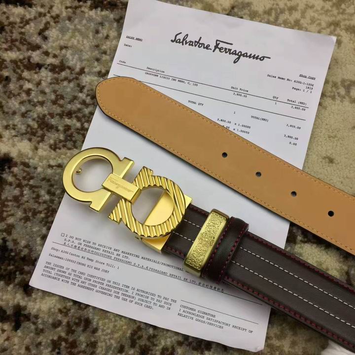 Super Perfect Quality Ferragamo Belts(100% Genuine Leather,steel Buckle)-822