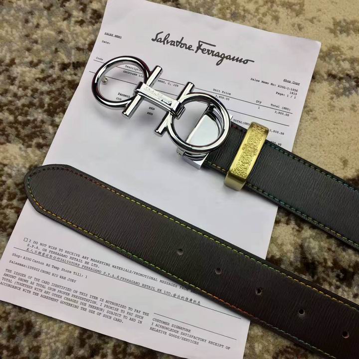 Super Perfect Quality Ferragamo Belts(100% Genuine Leather,steel Buckle)-824