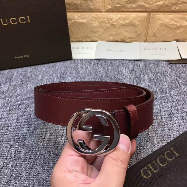 Super Perfect Quality G Belts(100% Genuine Leather,steel Buckle)-564