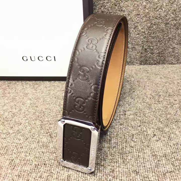 Super Perfect Quality G Belts(100% Genuine Leather,steel Buckle)-618