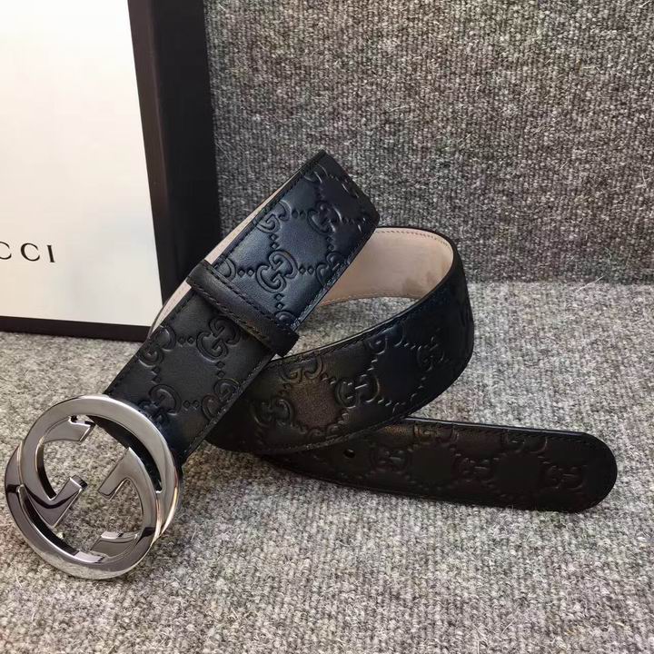 Super Perfect Quality G Belts(100% Genuine Leather,steel Buckle)-641