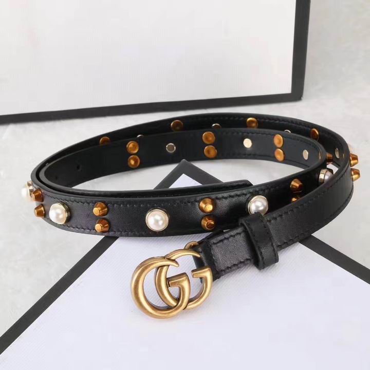 Super Perfect Quality G women Belts(100% Genuine Leather,steel Buckle)-038