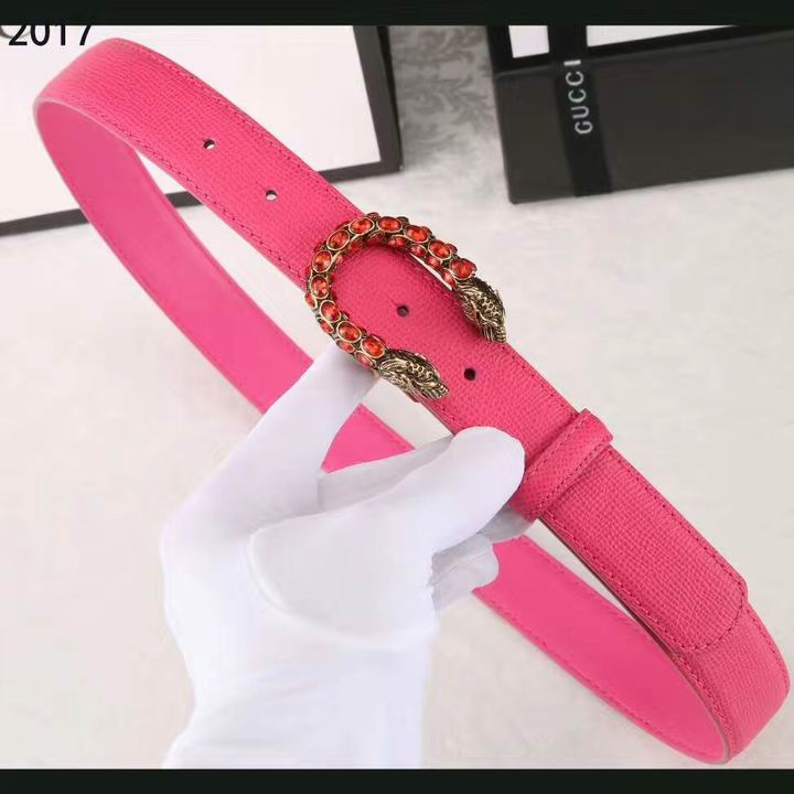 Super Perfect Quality G women Belts(100% Genuine Leather,steel Buckle)-074