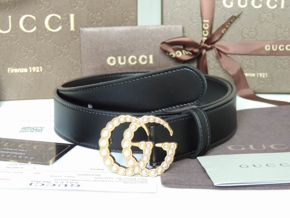 Super Perfect Quality G women Belts(100% Genuine Leather,steel Buckle)-093