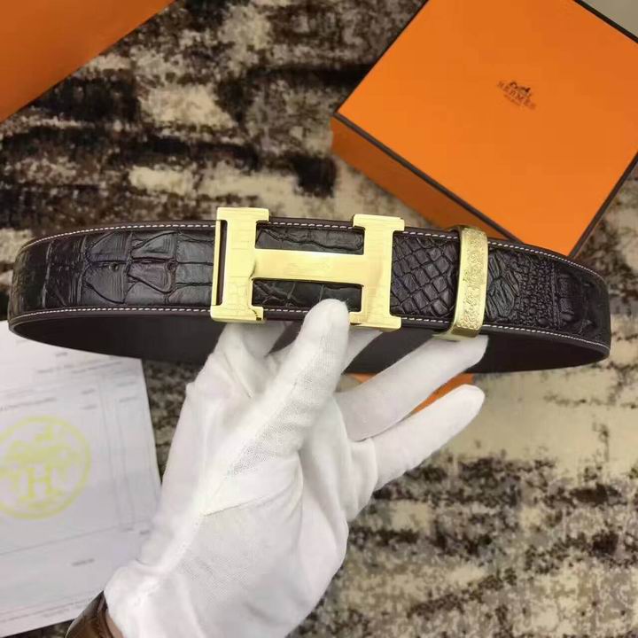 Super Perfect Quality Hermes Belts(100% Genuine Leather,Reversible Steel Buckle)-1006