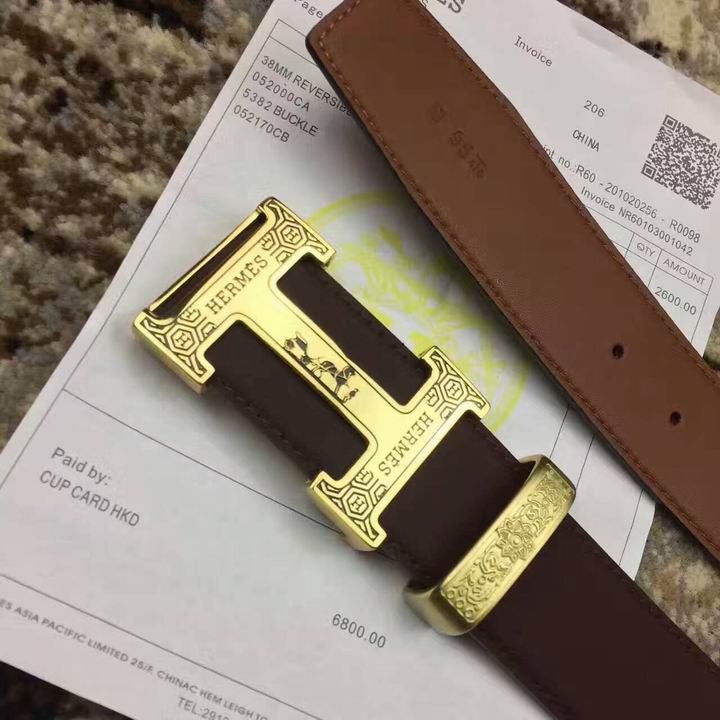 Super Perfect Quality Hermes Belts(100% Genuine Leather,Reversible Steel Buckle)-1019