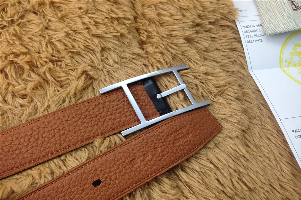 Super Perfect Quality Hermes Belts(100% Genuine Leather,Reversible Steel Buckle)-461