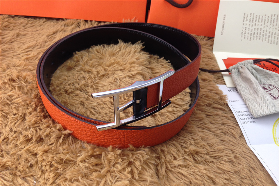 Super Perfect Quality Hermes Belts(100% Genuine Leather,Reversible Steel Buckle)-465