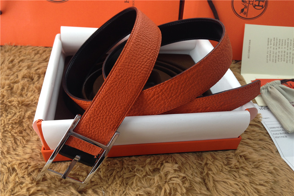 Super Perfect Quality Hermes Belts(100% Genuine Leather,Reversible Steel Buckle)-466