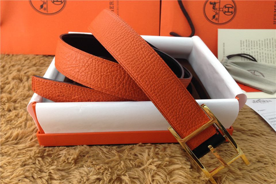 Super Perfect Quality Hermes Belts(100% Genuine Leather,Reversible Steel Buckle)-481