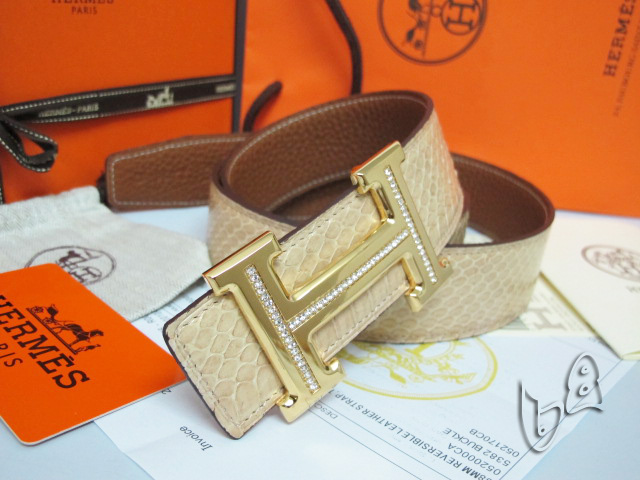 Super Perfect Quality Hermes Belts(100% Genuine Leather,Reversible Steel Buckle)-495