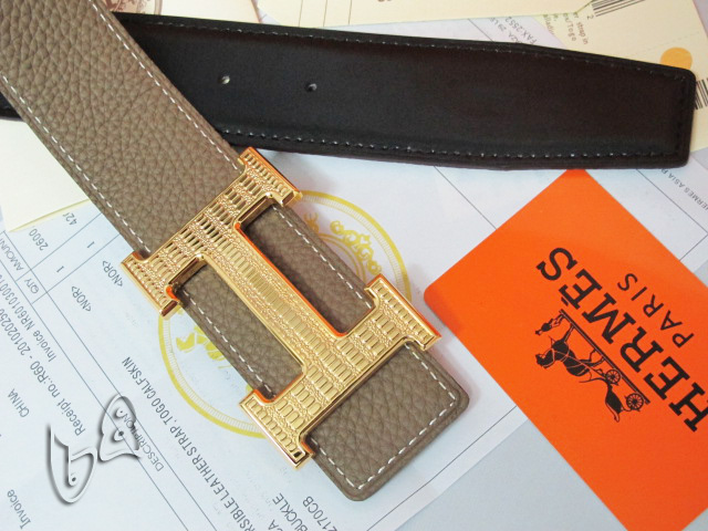 Super Perfect Quality Hermes Belts(100% Genuine Leather,Reversible Steel Buckle)-533