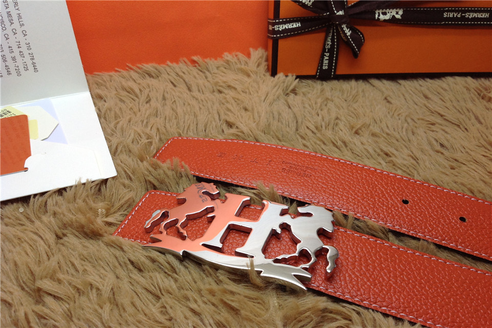 Super Perfect Quality Hermes Belts(100% Genuine Leather,Reversible Steel Buckle)-565