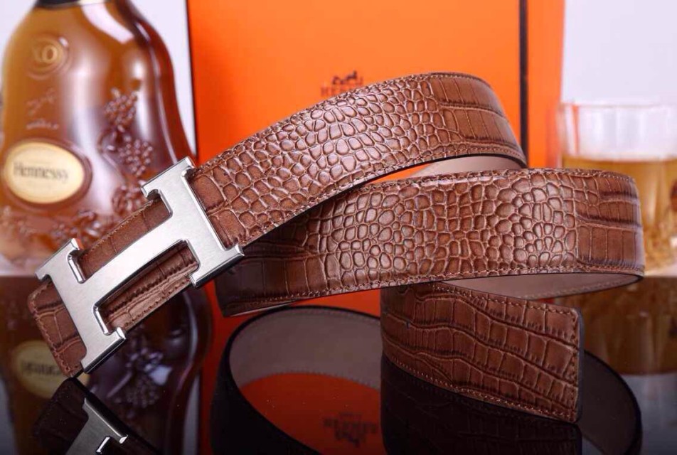 Super Perfect Quality Hermes Belts(100% Genuine Leather,Reversible Steel Buckle)-589