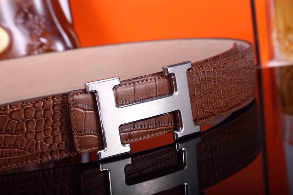 Super Perfect Quality Hermes Belts(100% Genuine Leather,Reversible Steel Buckle)-590