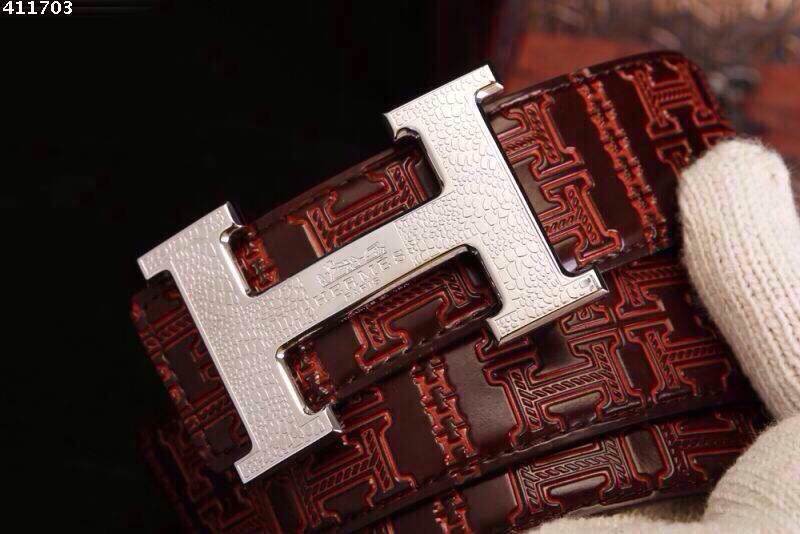 Super Perfect Quality Hermes Belts(100% Genuine Leather,Reversible Steel Buckle)-598