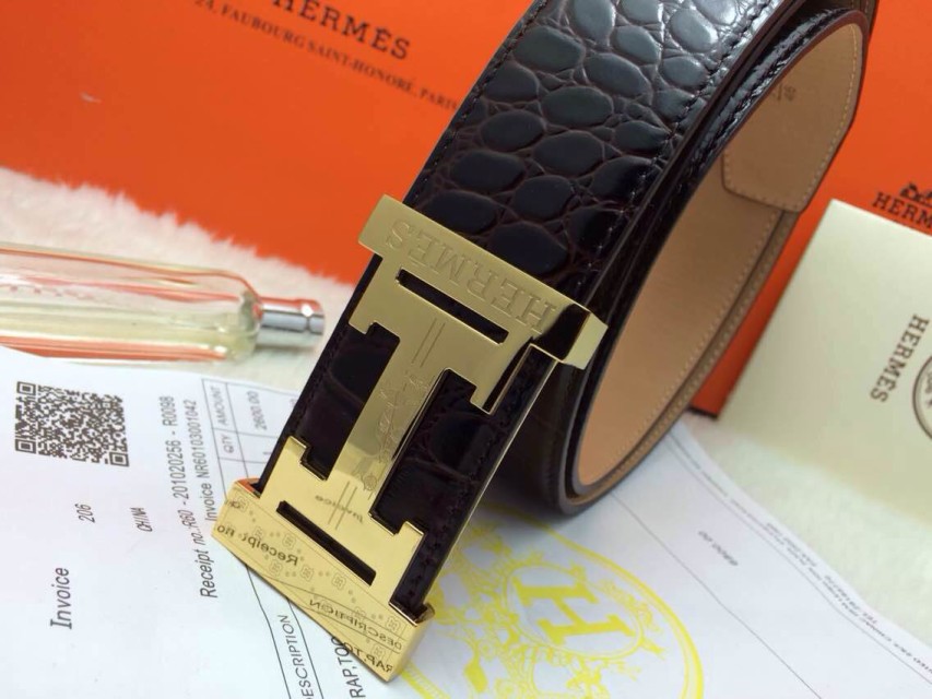 Super Perfect Quality Hermes Belts(100% Genuine Leather,Reversible Steel Buckle)-652