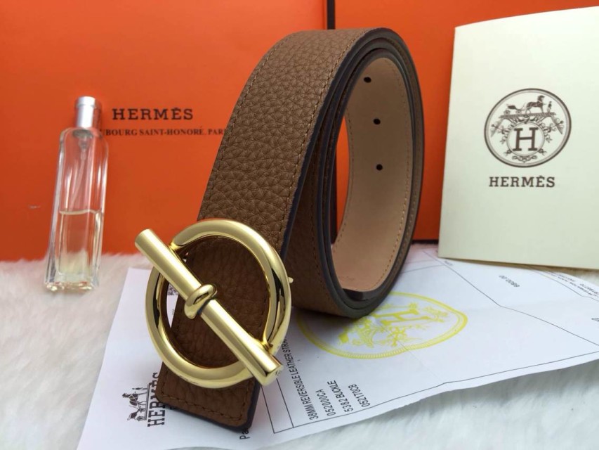 Super Perfect Quality Hermes Belts(100% Genuine Leather,Reversible Steel Buckle)-659