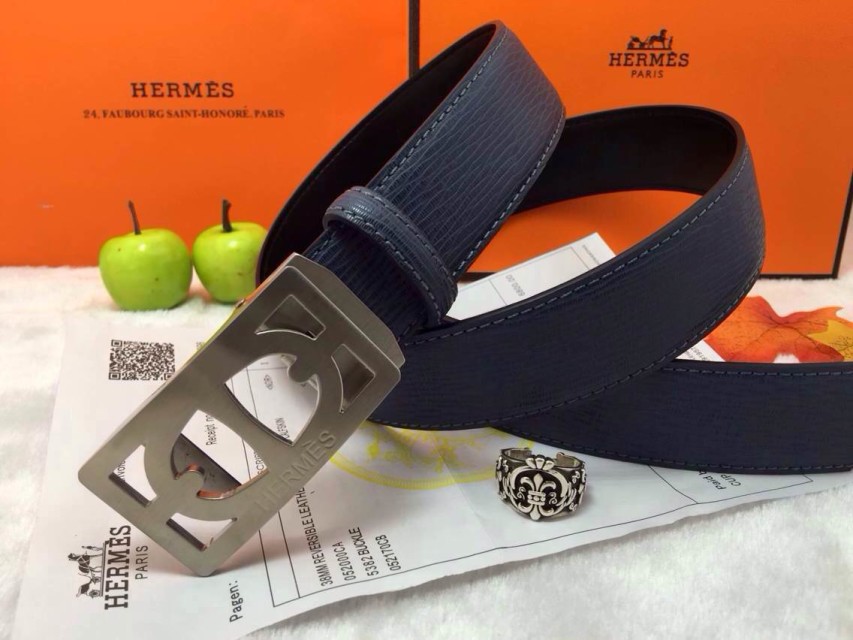 Super Perfect Quality Hermes Belts(100% Genuine Leather,Reversible Steel Buckle)-686