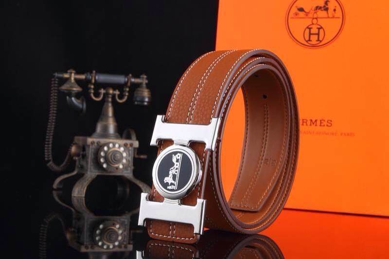 Super Perfect Quality Hermes Belts(100% Genuine Leather,Reversible Steel Buckle)-703