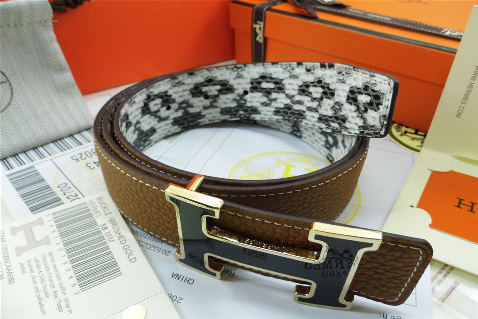 Super Perfect Quality Hermes Belts(100% Genuine Leather,Reversible Steel Buckle)-791