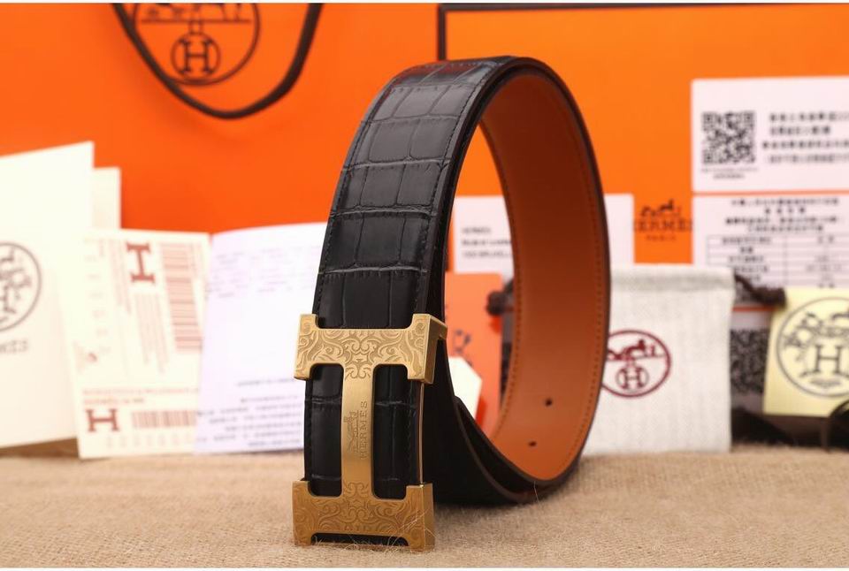 Super Perfect Quality Hermes Belts(100% Genuine Leather,Reversible Steel Buckle)-881