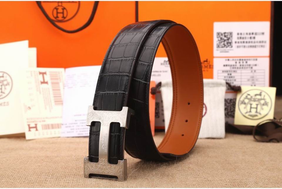 Super Perfect Quality Hermes Belts(100% Genuine Leather,Reversible Steel Buckle)-884