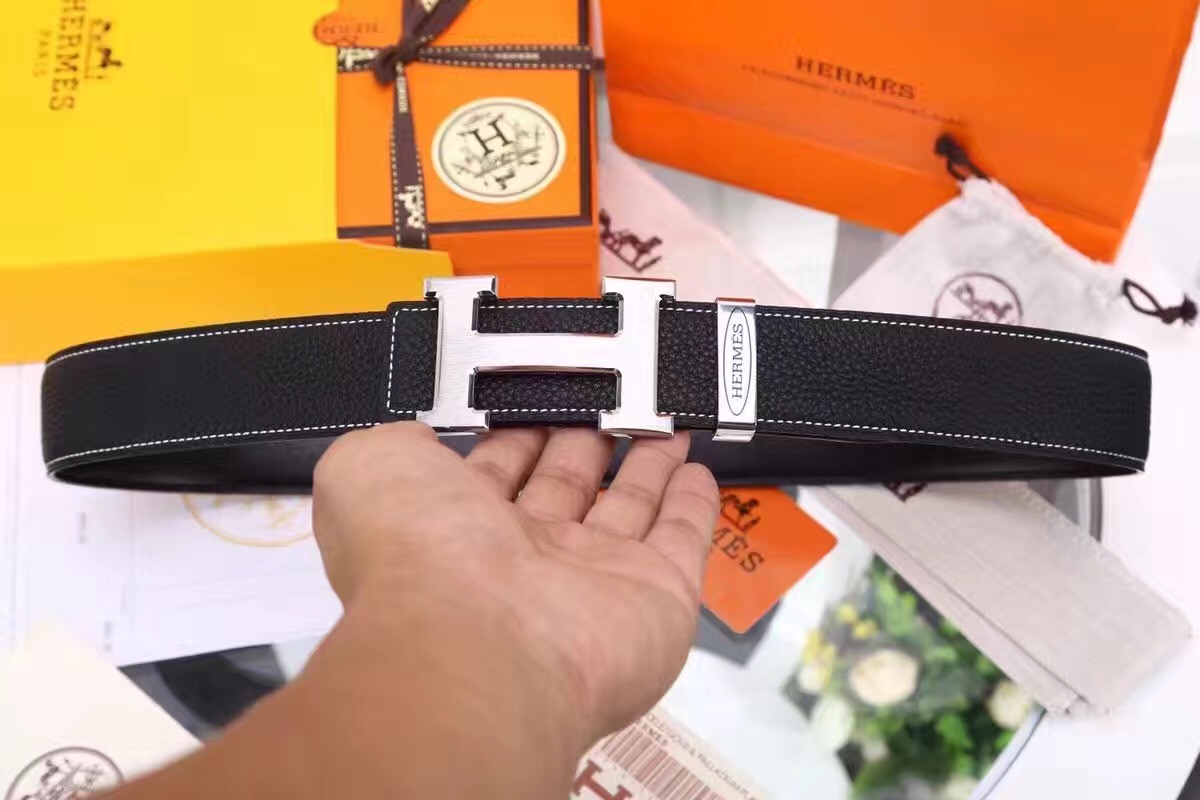 Super Perfect Quality Hermes Belts(100% Genuine Leather,Reversible Steel Buckle)-940