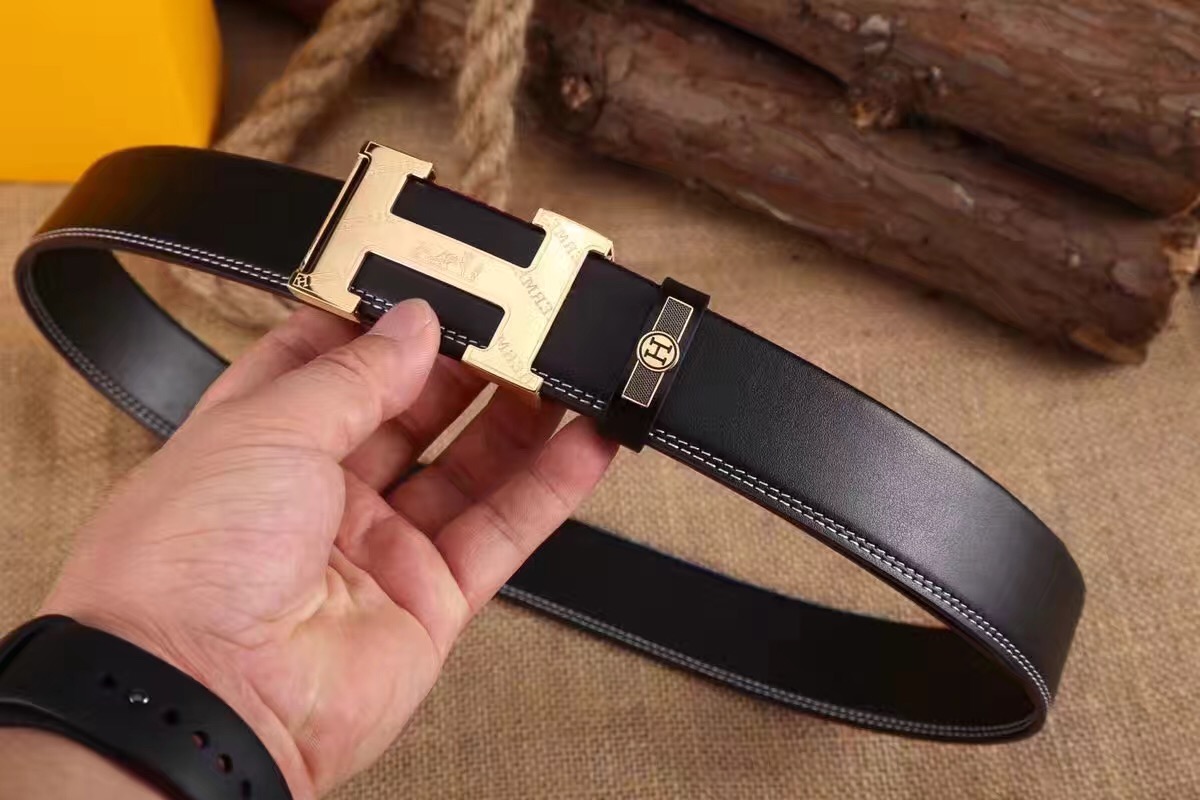 Super Perfect Quality Hermes Belts(100% Genuine Leather,Reversible Steel Buckle)-953