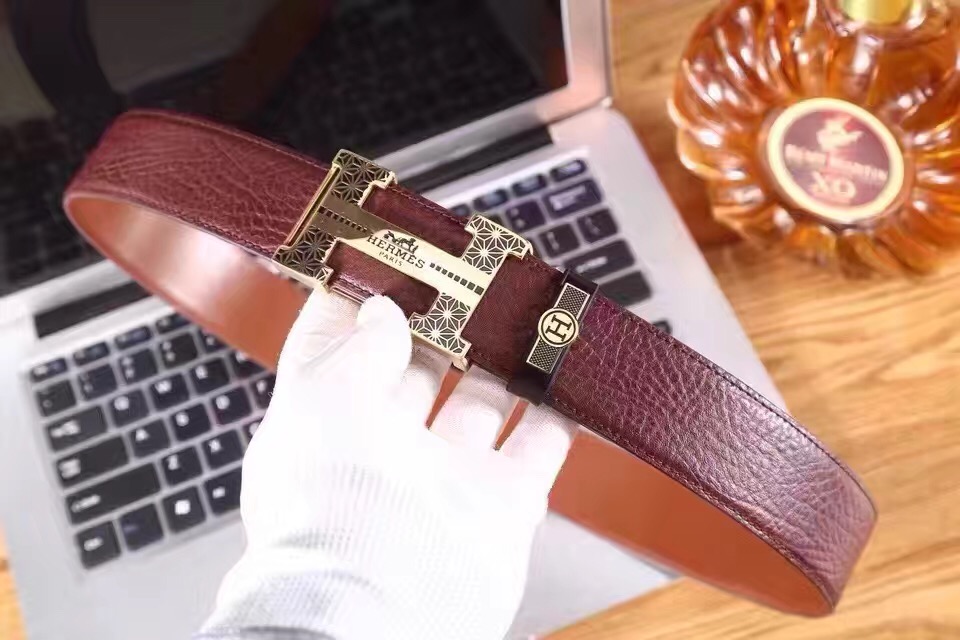 Super Perfect Quality Hermes Belts(100% Genuine Leather,Reversible Steel Buckle)-961