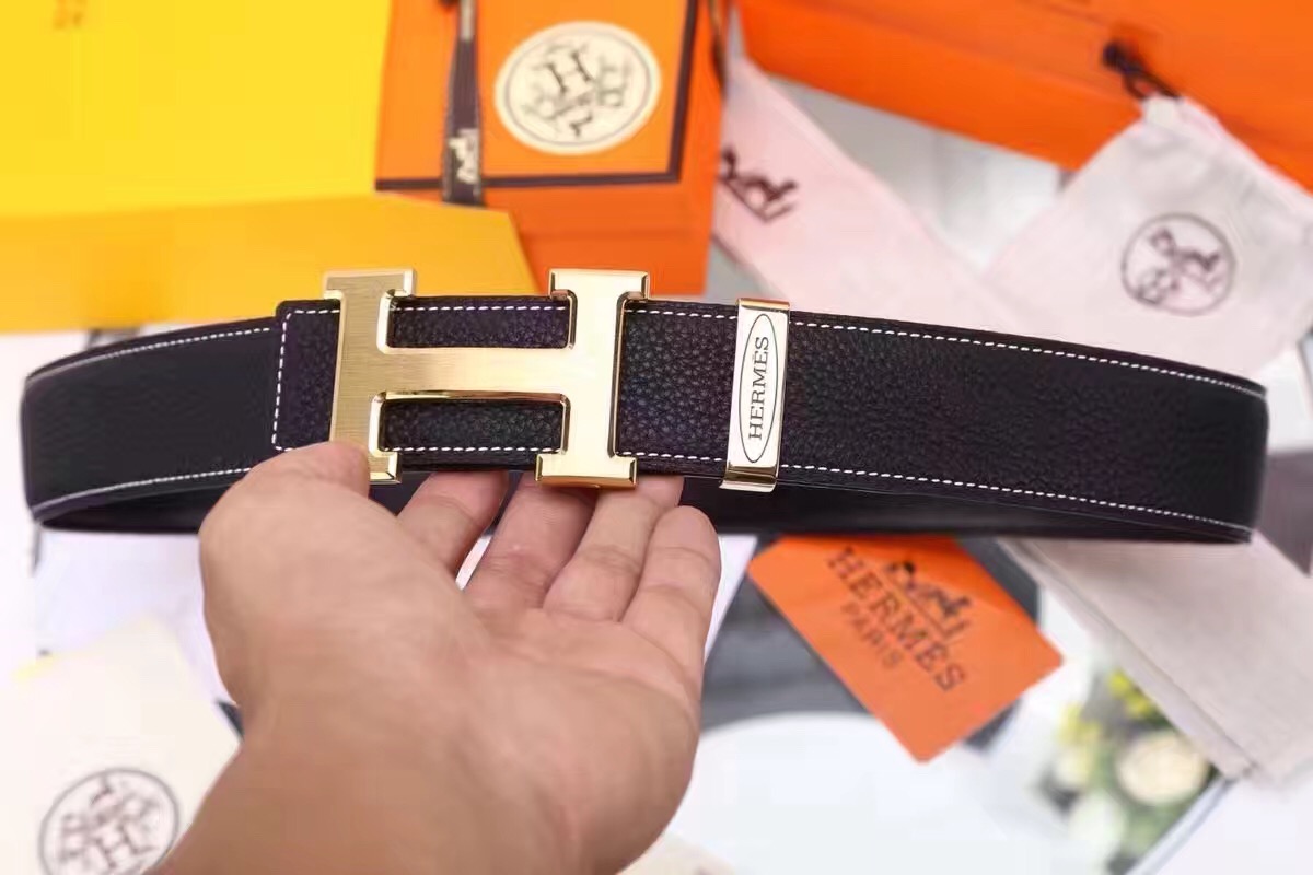 Super Perfect Quality Hermes Belts(100% Genuine Leather,Reversible Steel Buckle)-968