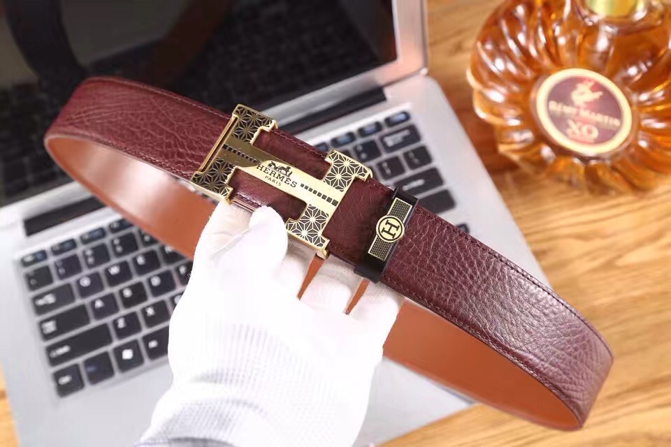 Super Perfect Quality Hermes Belts(100% Genuine Leather,Reversible Steel Buckle)-993