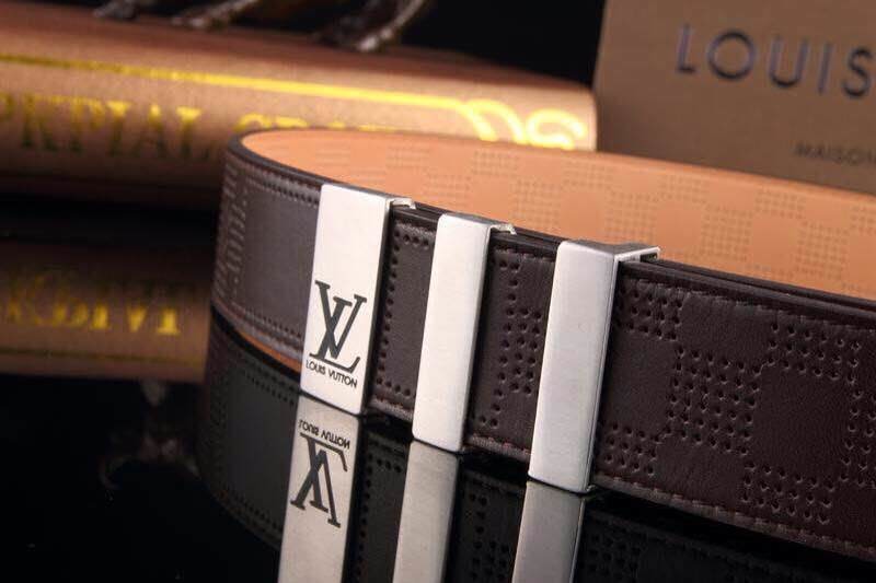 Super Perfect Quality LV Belts(100% Genuine Leather,Steel Buckle)-1107