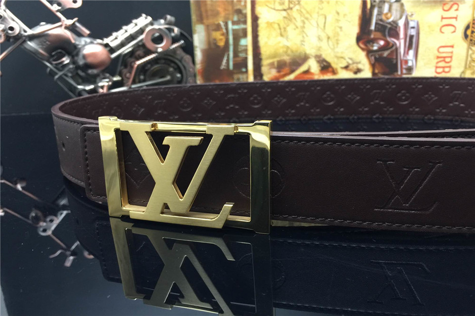 Super Perfect Quality LV Belts(100% Genuine Leather,Steel Buckle)-1128