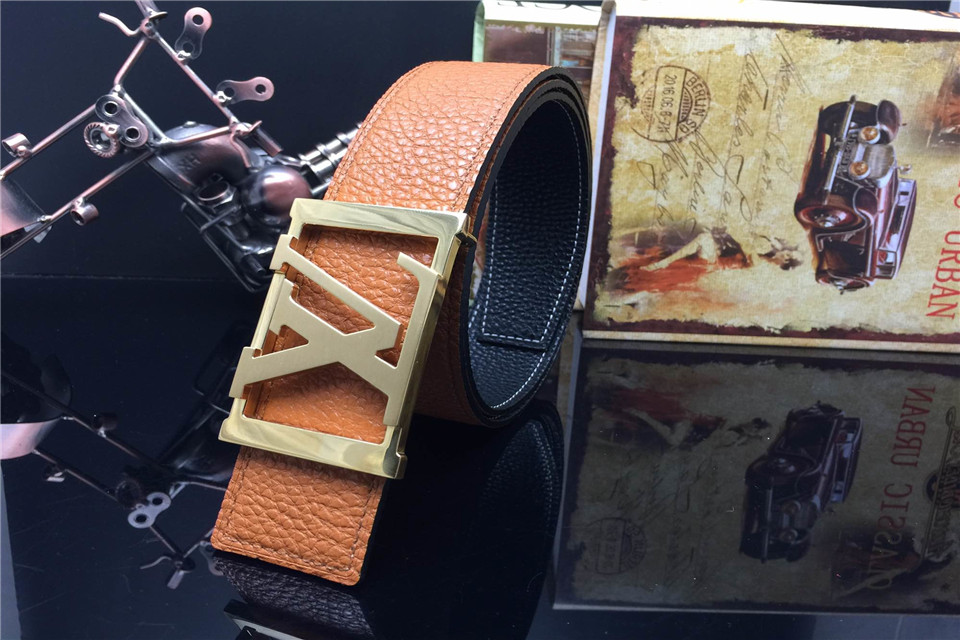 Super Perfect Quality LV Belts(100% Genuine Leather,Steel Buckle)-1129