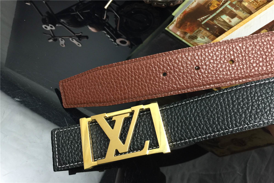 Super Perfect Quality LV Belts(100% Genuine Leather,Steel Buckle)-1137