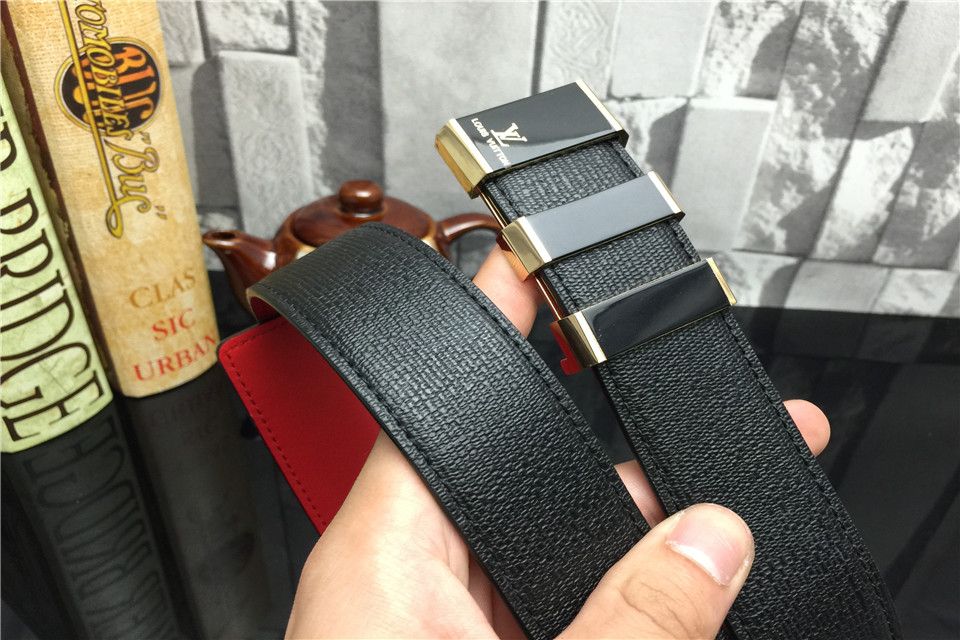 Super Perfect Quality LV Belts(100% Genuine Leather,Steel Buckle)-1171