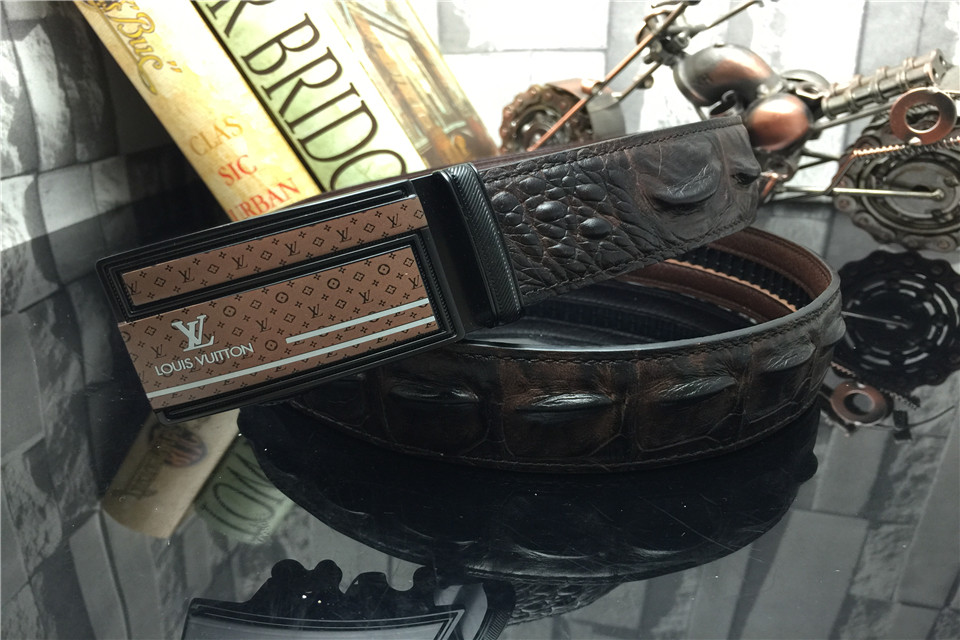 Super Perfect Quality LV Belts(100% Genuine Leather,Steel Buckle)-1176