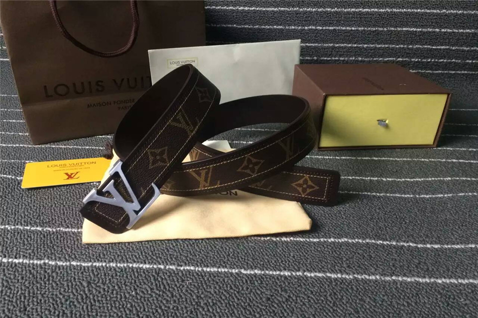 Super Perfect Quality LV Belts(100% Genuine Leather,Steel Buckle)-1193