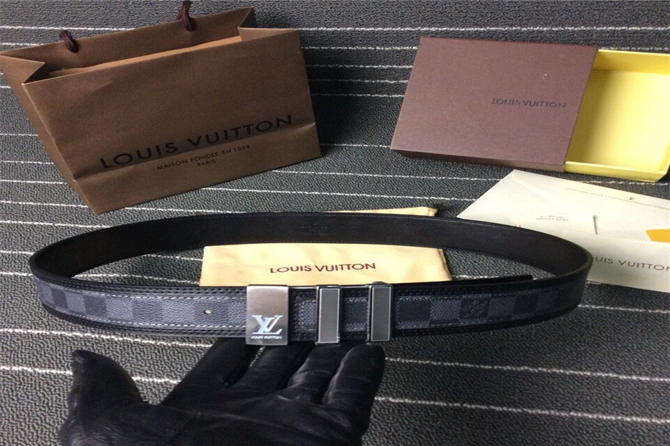 Super Perfect Quality LV Belts(100% Genuine Leather,Steel Buckle)-1200