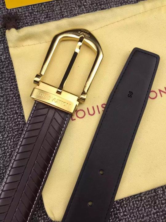 Super Perfect Quality LV Belts(100% Genuine Leather,Steel Buckle)-1252