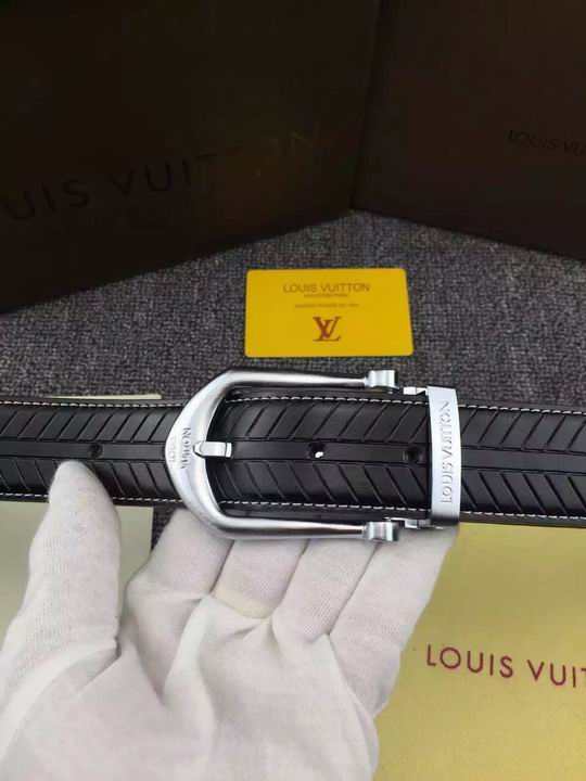 Super Perfect Quality LV Belts(100% Genuine Leather,Steel Buckle)-1254