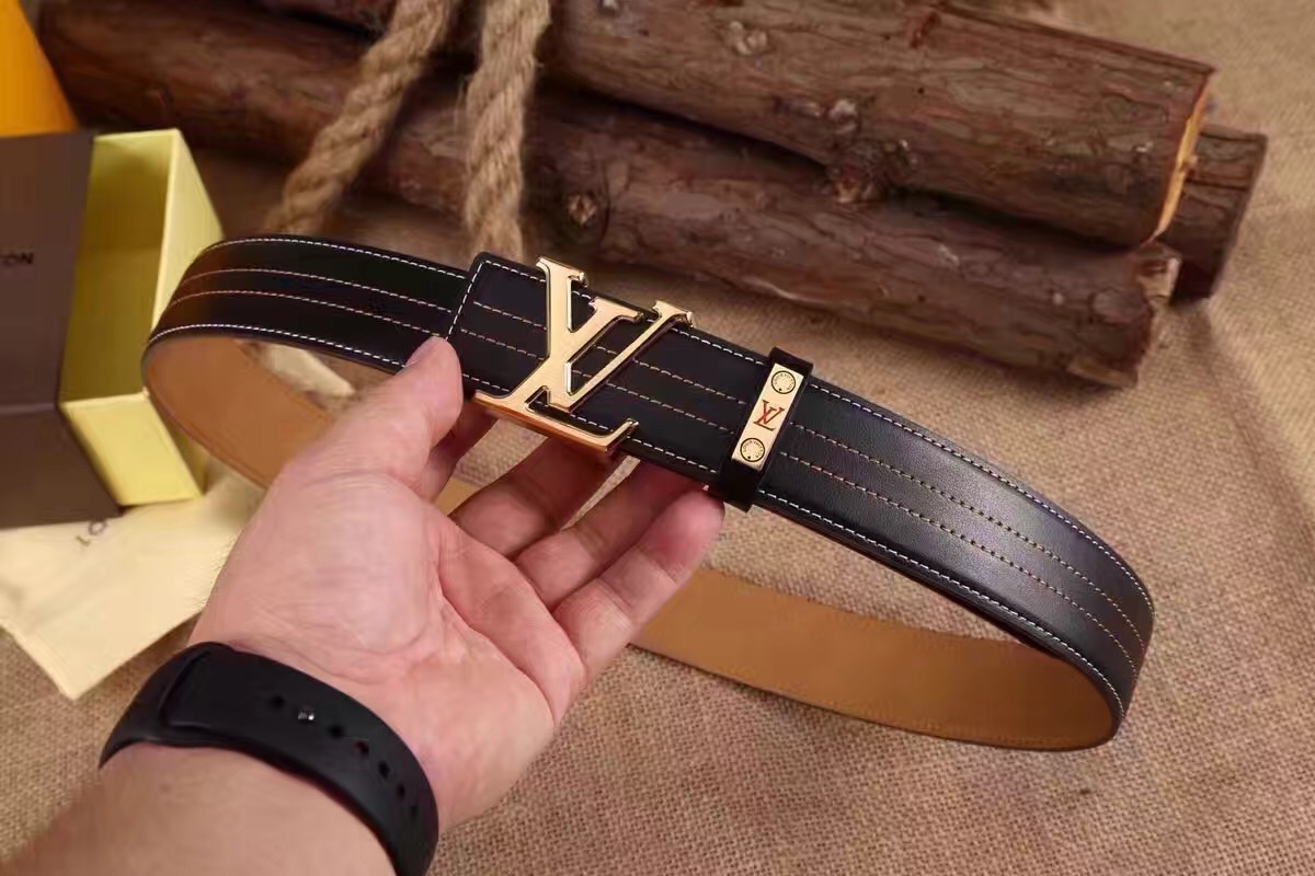 Super Perfect Quality LV Belts(100% Genuine Leather,Steel Buckle)-1323