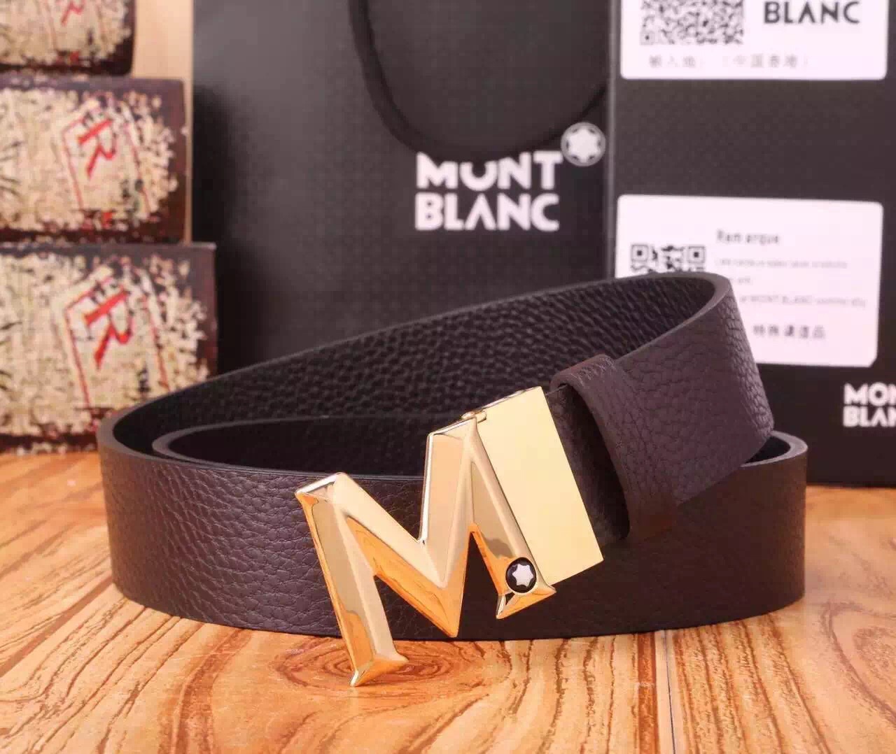 Super Perfect Quality MontBlanc Belts(100% Genuine Leather,steel Buckle)-006