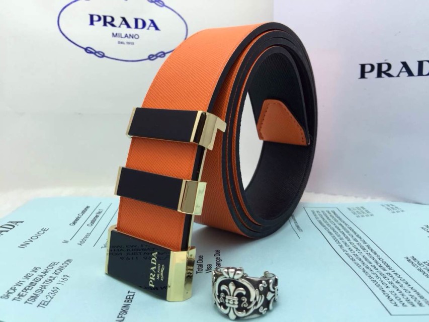 Super Perfect Quality Pada Belts(100% Genuine Leather,steel buckle)-037