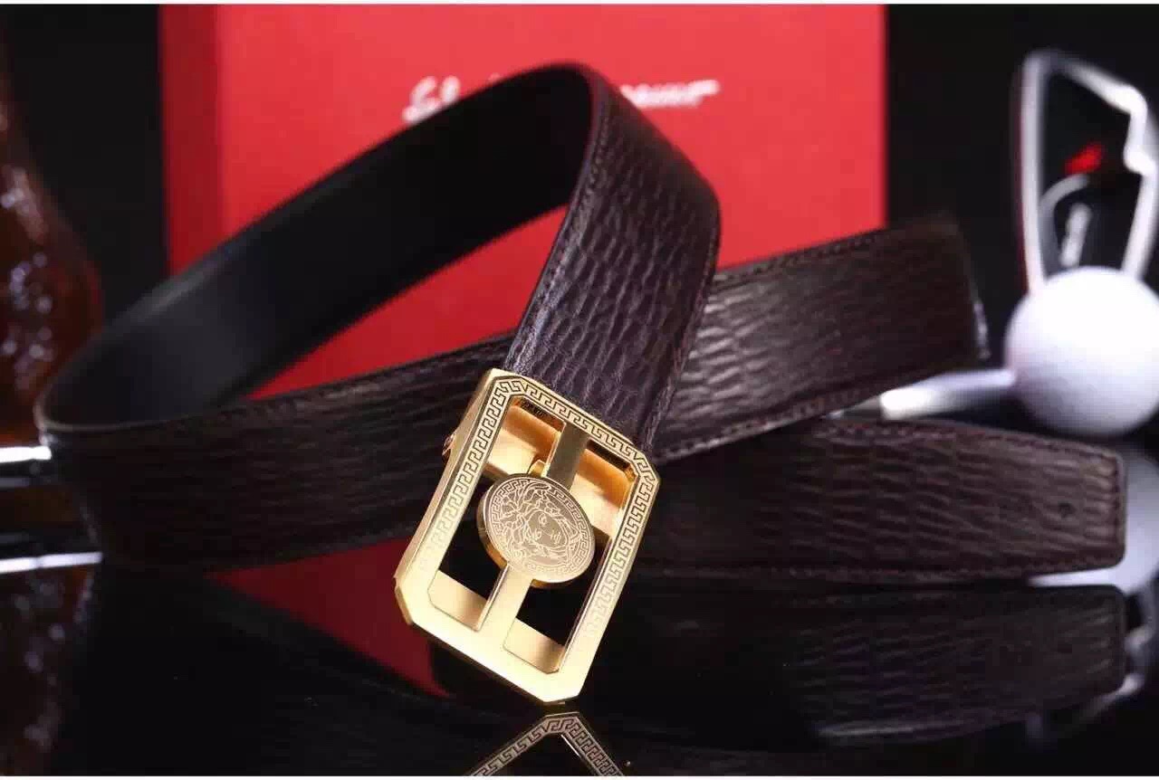 Super Perfect Quality V Belt(100% Genuine Leather,Steel Buckle)-039