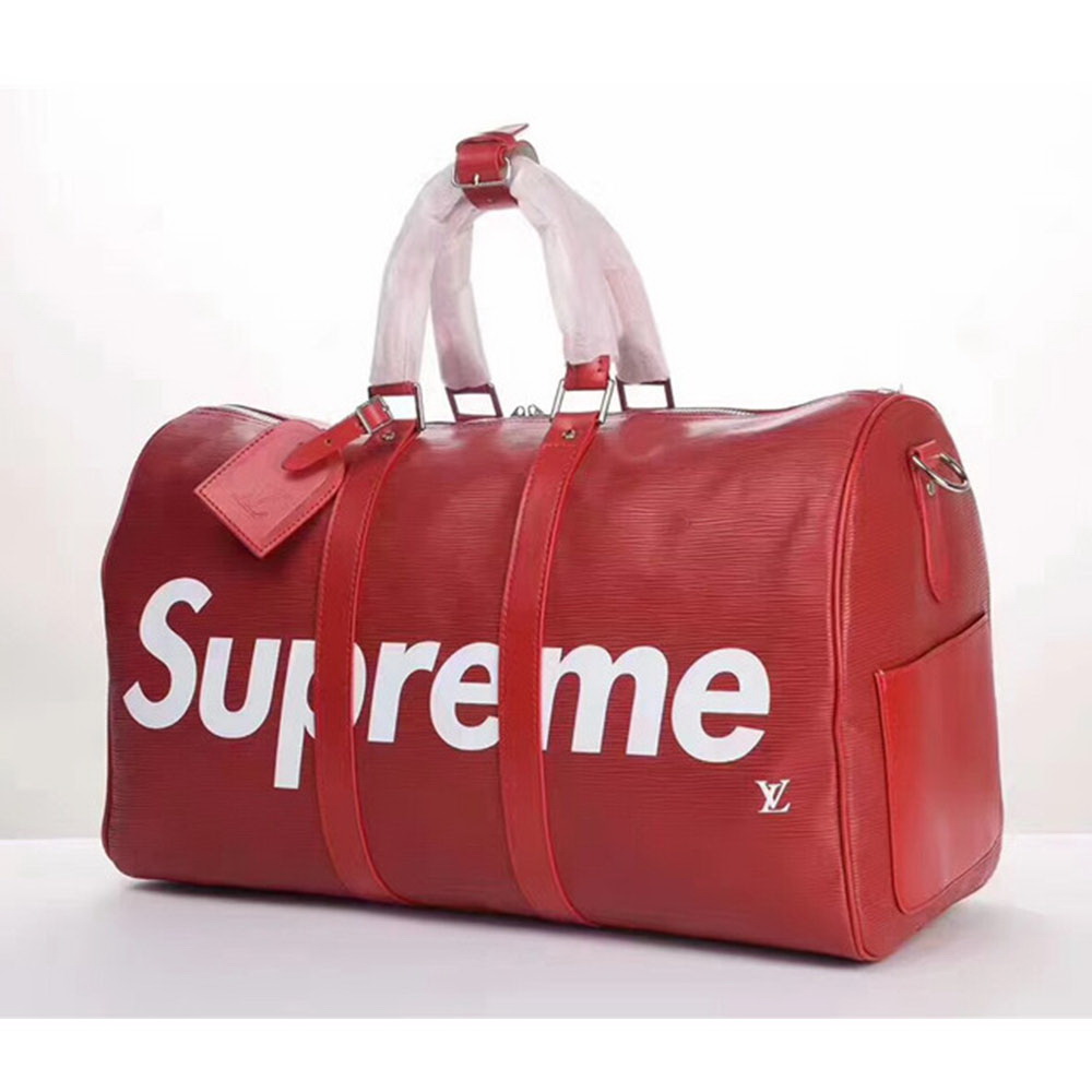 Supreme x LV Luggage Red Bags