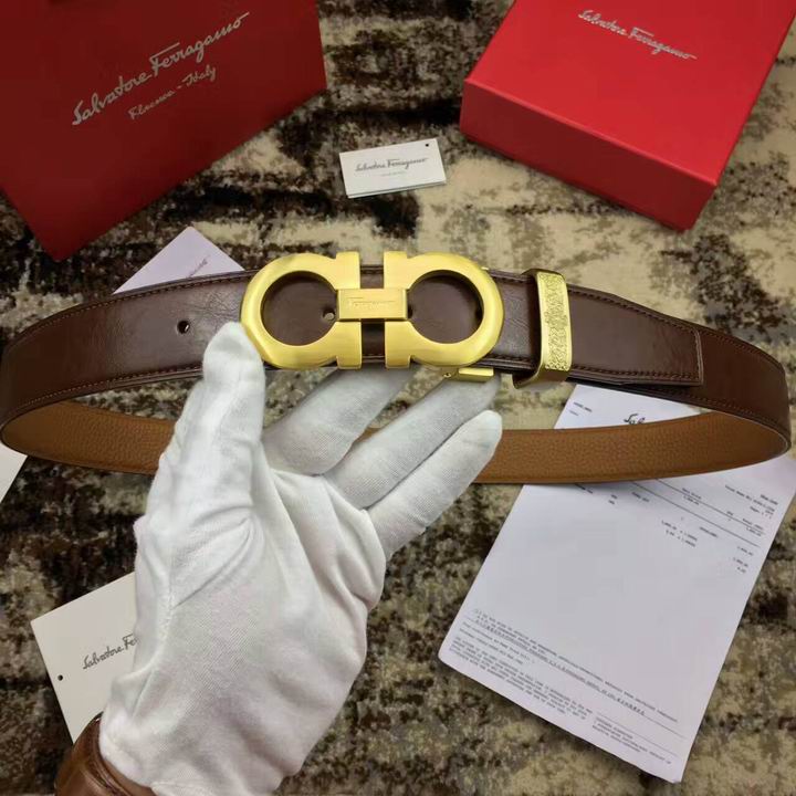 Super Perfect Quality Ferragamo Belts(100% Genuine Leather,steel Buckle)-1000