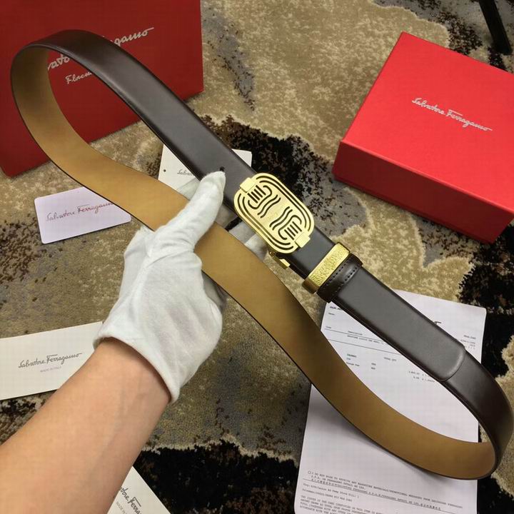 Super Perfect Quality Ferragamo Belts(100% Genuine Leather,steel Buckle)-1009