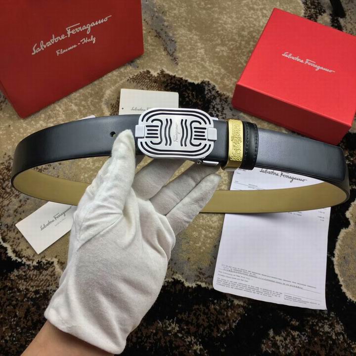 Super Perfect Quality Ferragamo Belts(100% Genuine Leather,steel Buckle)-1010